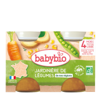 BABYBIO Pot Jardinière de Légumes 2x130g