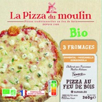 Pizza 3 Fromages cuite au feu de bois 360g