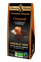 Ballotin de caramels à la fleur de sel enrobés de chocolat noir bio 150 g