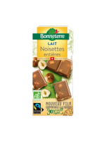 Chocolat au lait bio aux noisettes entières 100gr