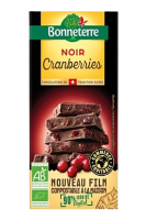 Chocolat noir cranberries 100gr