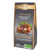 Mendiants fruit secs au chocolat au lait