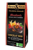 Mendiants chocolat noir et fruits 125gr