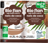 Bioflan noix de coco sans sucre ajouté 2x4gr