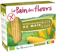 Biscottes Tartines craquantes au maïs allégées en sel 50gr