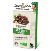 Tablette chocolat noir 70% noisettes craquantes 100 G