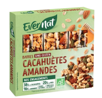 Barres de céréales Amandes et Cacahuètes 3 x 25gr