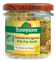 Tartinades petits pois basilic 135gr