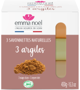 Savonnettes 3 Argiles 3x150gr