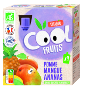 VITABIO Cool Fruits Pomme Mangue Ananas 4x90g